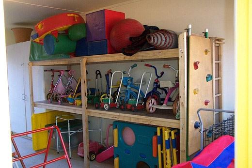 CHILDCARE CENTER STORAGE SHELVING SUITED TO EQUIPMENT